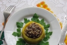 Запеченные кабачки с рисом и фаршем