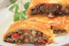 Мясной штрудель в духовке