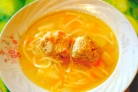 Суп с фрикадельками и макаронами