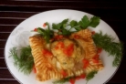 Слоеные пирожки с фаршем и овощами