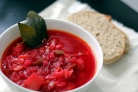 Постный борщ с грибами
