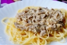 Вешенки в сливочном соусе