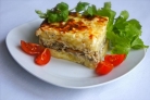 Картофельная запеканка с маринованными грибами