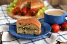 Заливной пирог с курицей и рисом
