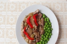 Сердце тушеное с солеными огурцами