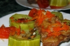 Тушеная курица с кабачками
