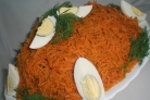 Салат с корейской морковью и ветчиной