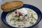 Окрошка с куриной грудкой