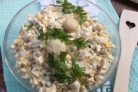 Салат с сыром и грибами