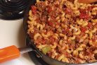 Макароны с фаршем и овощами