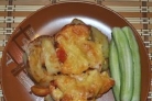 Мясо по-французски с курицей