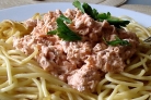 Паста с рыбой и сливками