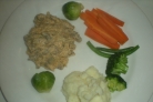 Бефстроганов с овощами