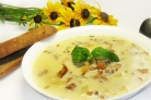 Суп с лисичками и сыром
