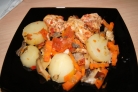 Курица с овощами в скороварке