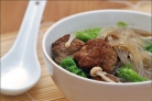 Фунчоза с говядиной и грибами