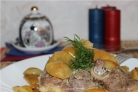 Индейка с яблоками в рукаве