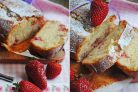 Кекс с клубникой