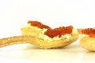Слоеные ложки с красной икрой
