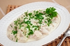 Минтай жареный в сметане