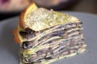 Блинный торт с грибами и сыром