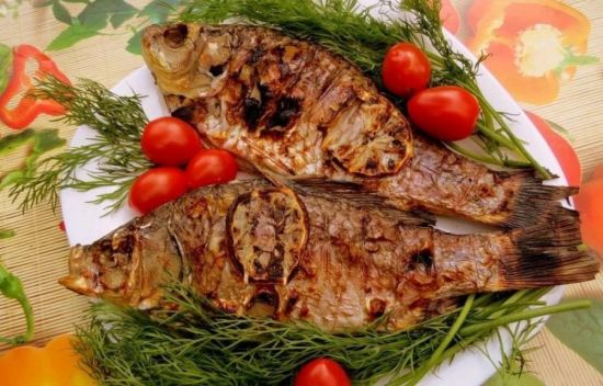 рыба с зеленью
