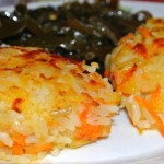 Картофельные котлеты с рисом