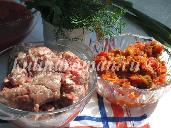 болгарский перец с рубленым мясом