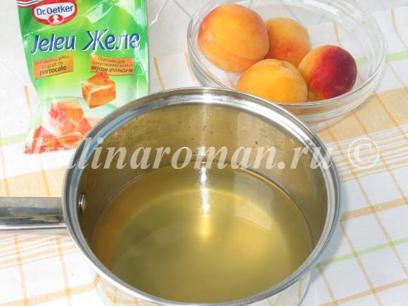торт с желе и персиками торт с желе и персиками