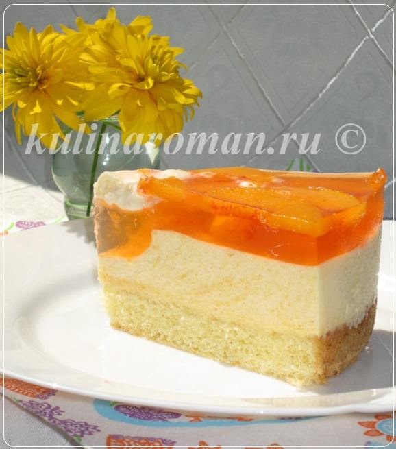 персиковый желейный десерт персиковый желейный десерт