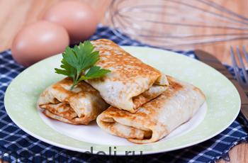 Вкусный рецепт блинов с начинкой из мясного фарша и лука Вкусный рецепт блинов с начинкой из мясного фарша и лука