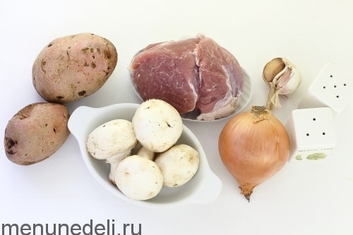 Жареная картошка с мясом и грибами Жареная картошка с мясом и грибами