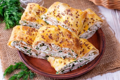 Лаваш с творогом и зеленью Лаваш с творогом и зеленью