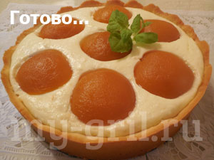 творожный пирог с персиками консервированными