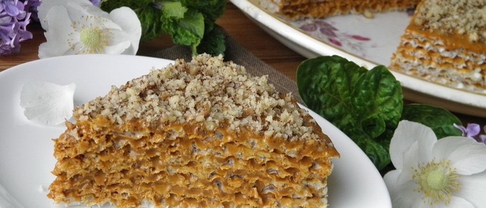 вафельный торт со сгущёнкой вафельный торт со сгущёнкой и маслом