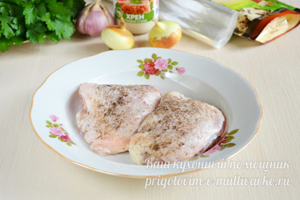 Натираем солью