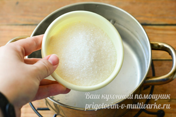 добавление сахара