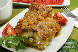 Минтай с овощами