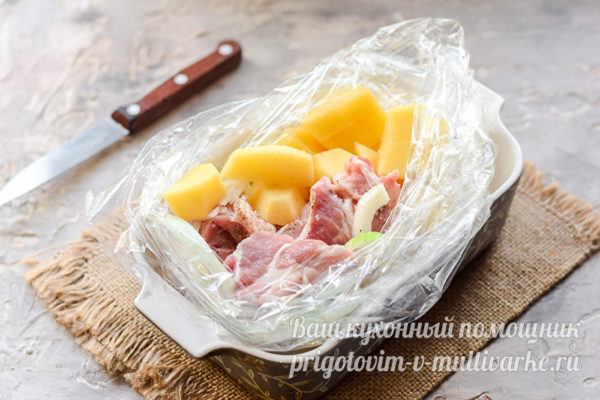 Продукты в рукаве