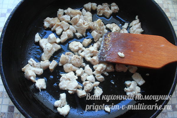 Обжарить мясо