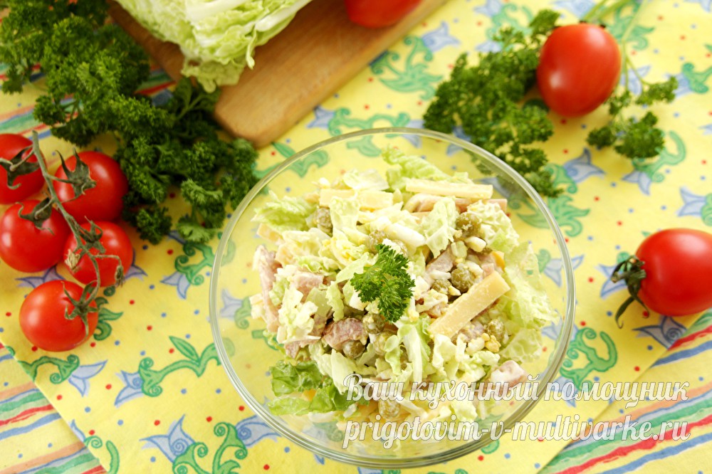 Салат из пекинской капусты с курицей «Ревнивец»