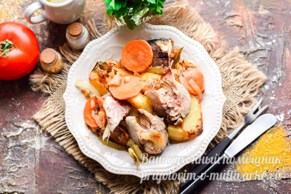 скумбрия с картошкой в духовке
