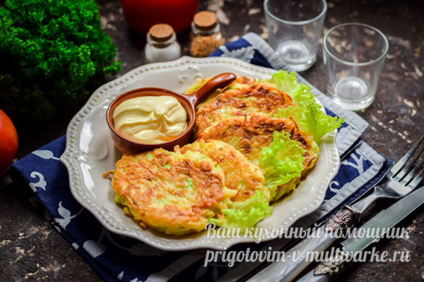 драники из кабачков с картошкой