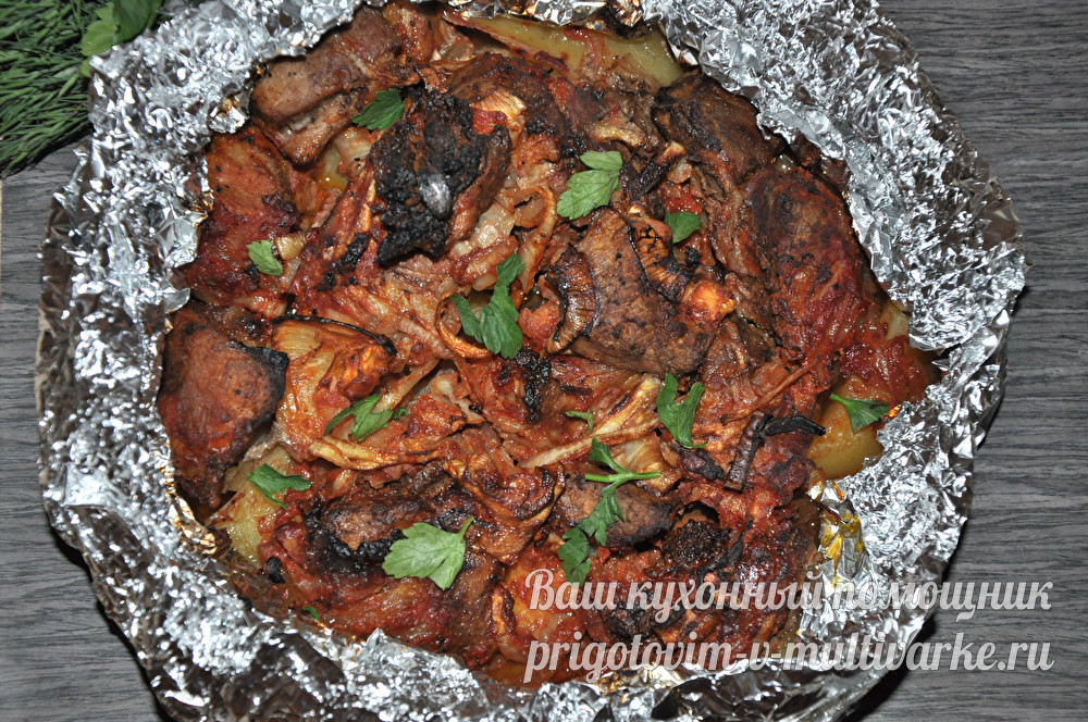 нарезаем мясо