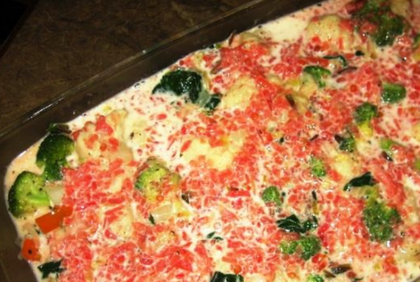 Цветная капуста с овощами