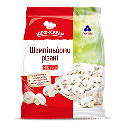 Замороженные шампиньоны резаные ТМ «Рудь»