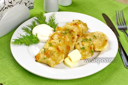 Фото рецепта Вареники с квашеной капустой
