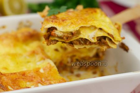 Фото рецепта Лазанья с фаршем и соусом бешамель