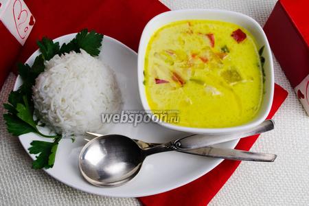 Фото рецепта Тайский суп с кокосовым молоком