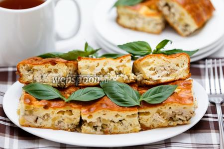 Фото рецепта Заливной пирог с курицей и картофелем